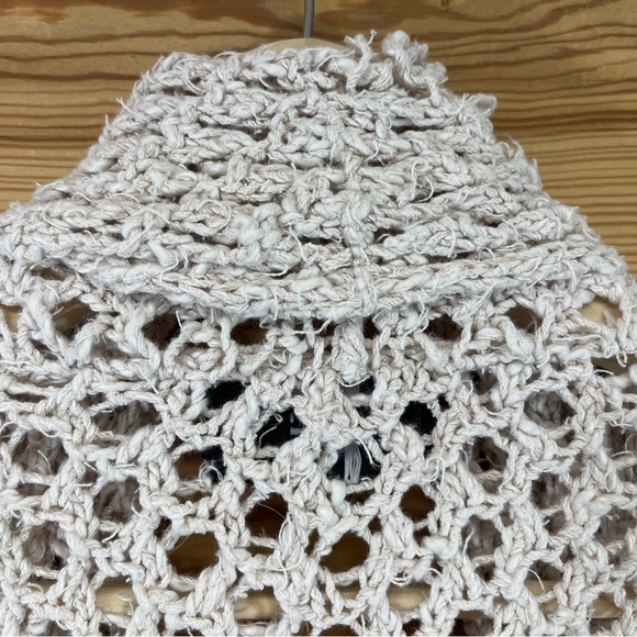 Line the Label Cardigan Sweater Duster Longline Small Cotton Ivory Festival B88 - Picture 13 of 16